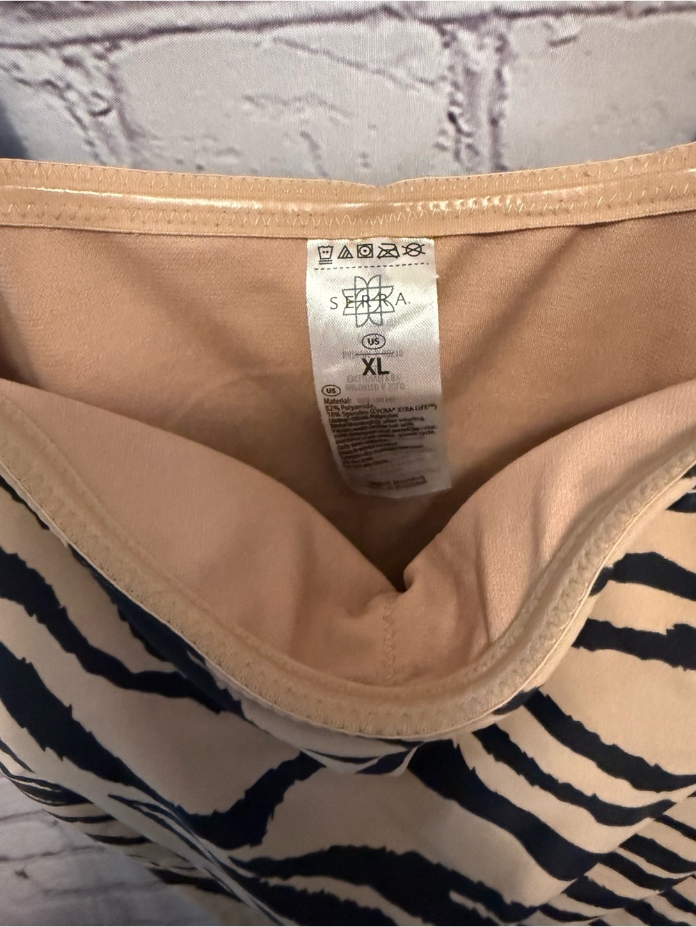 Serra Zebra-Print One-Piece Swimsuit in Beige and Black - Picture 2 of 5